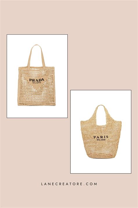 fake prada raffia tote bag|prada raffia tote bag dupe.